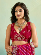 KcPc New Premium Leheriya Kalamkari Style Saree Crafted in Soft Chiffon Georgette FabricVND