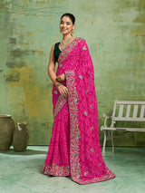 KcPc Luxury Georgette Bandhani Saree CollectionKDN