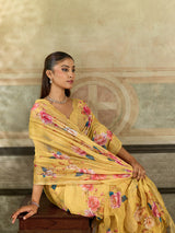 KcPc New Classic Printed Cotton Silk Saree for Daily Casual Wear STL