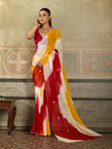 KcPc New Premium Faag Style Saree with Rich Cutdana Work and Ethnic Elegance SHCR