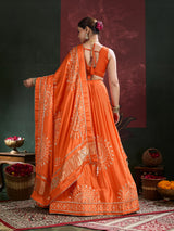 KcPc New Elegant Ethnic Gaji Silk Bandhani Lehenga Collection GOR