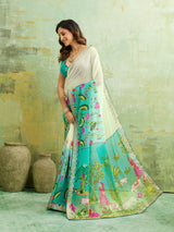 KcPc Premium Pure Georgette Saree with Stylish Sequence Gota DetailingSAN
