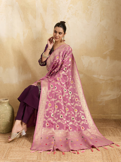 KcPc Premium Banarasi Style Dola Silk Dupatta SACR