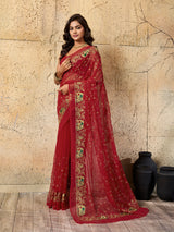 Buy New Cultural Elegance Traditional Georgette Saree for Bridesmaids