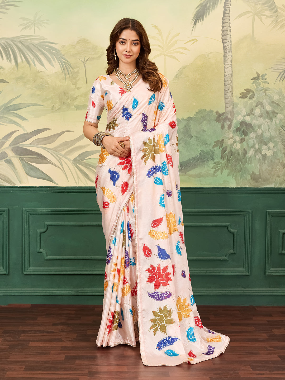 Buy Bandhani SareeWith Party wear