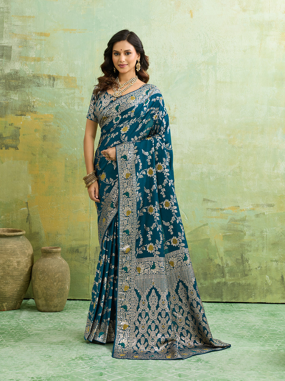  Silk With Zari Weaving Saree under 2000