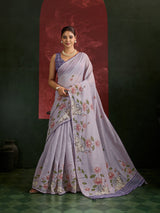 KcPc Premium Cotton Silk Kalamkari Saree with Stone WorkGAN