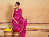 KcPc New Spiceal Cotton Silk Bandhani Style With Zari Border Work Saree STL