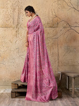  Cotton silk Ajrakh styleSaree under 1000