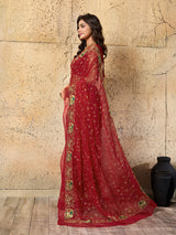 Buy New Cultural Elegance Traditional Georgette Saree for Bridesmaids