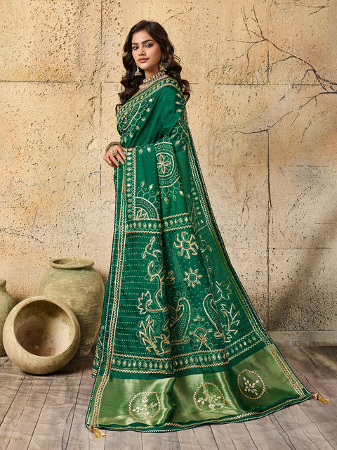 Buy Modal Silk Bandhani Style Saree KcPC
