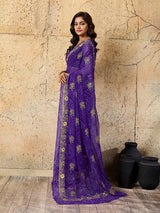Buy latest Royal Bandhani Georgette Saree With Wedding Wear