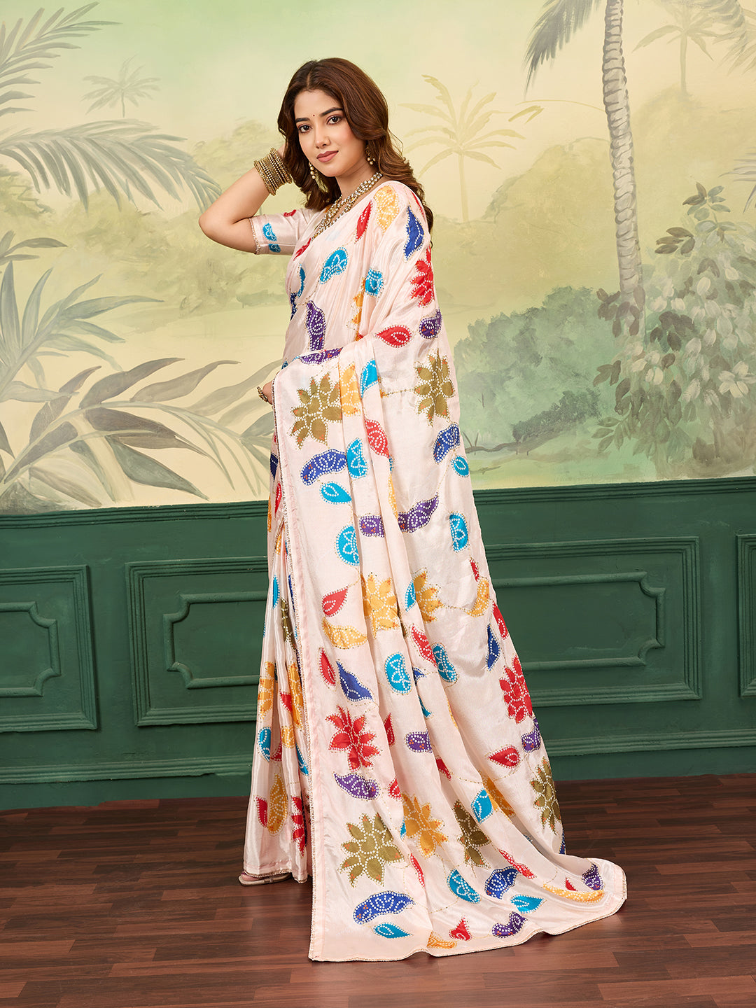 Buy Bandhani SareeWith Party wear