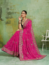 KcPc Luxury Georgette Bandhani Saree CollectionKDN