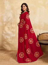 Buy Designer Bandhani Saree with Gota Patti Work Kcpc 