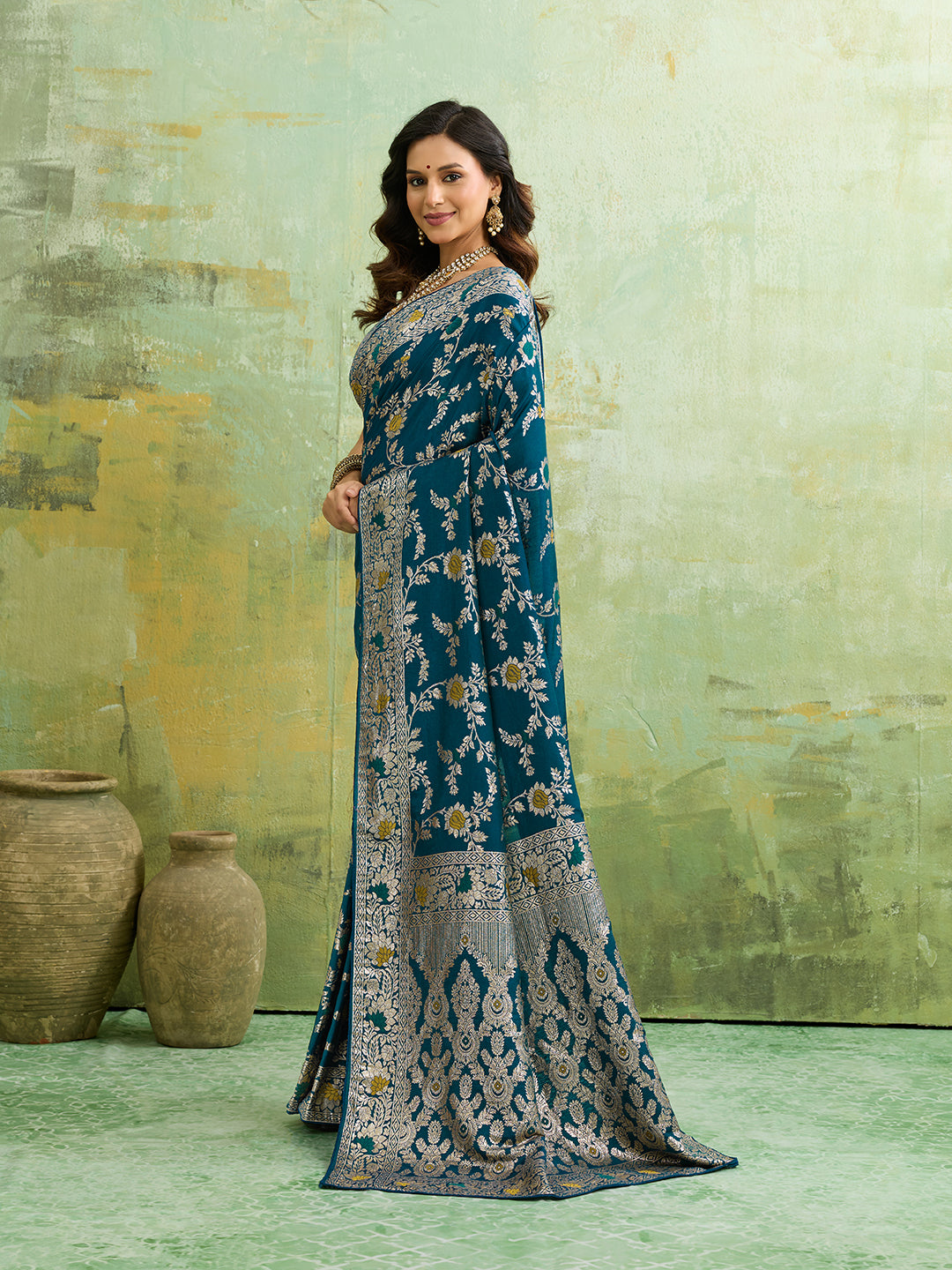  Silk With Zari Weaving Saree under 2000