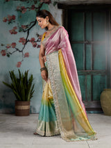 KcPc Elegant Tissue Silk Saree with Designer Diamond Stone WorkNDA