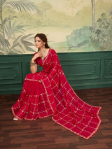Buy Stylish Festive Wear Saree With Pittan Work KcPc