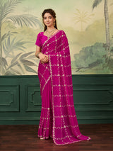 Buy New Festive Wear Saree With Rich Pittan Embellishment KcPc