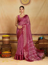 KcPc Premium Cotton Silk Zig Zag Saree with Zari Border STL