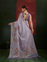 KcPc Premium Cotton Silk Kalamkari Saree with Stone WorkGAN
