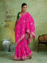 KcPc Traditional Georgette Leheriya Saree Collection GAS