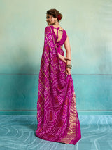 KcPc New Gaji Silk Bandhani Ghatchola SareeRani