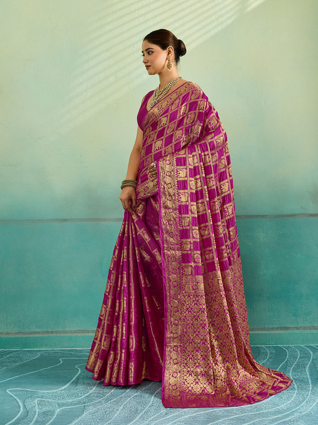 Buy Banarasi Saree With Festivel Wear