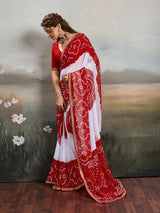Buy New Festive Faag Style Saree with Elegant Border Work Kcpc image 2