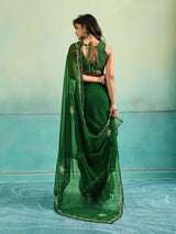 KcPc New Chiffon Bollywood Style Gotapatti Work Saree MHS