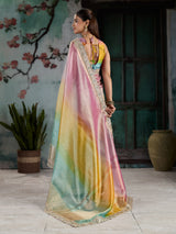 KcPc Elegant Tissue Silk Saree with Designer Diamond Stone WorkNDA