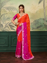 Buy Bollywood Style With Kashida Work Saree