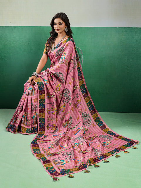 Buy Kalamkari Saree With Mehendi Wear