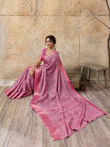  Cotton silk Ajrakh styleSaree under 1000