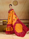 KcPc New Elegant Cotton Ghatchola Saree with Bikaneri Bandhej Work KC