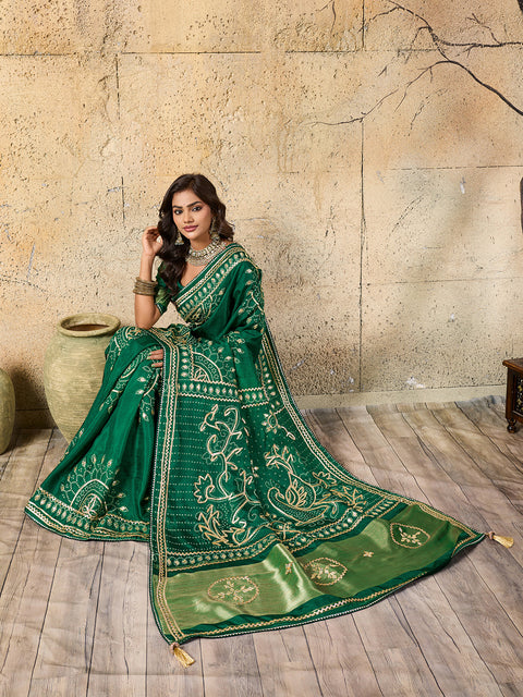 Buy Modal Silk Bandhani Style Saree KcPC