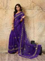 Buy latest Royal Bandhani Georgette Saree With Wedding Wear