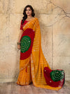 Buy Georgette Bandhani Saree With Festive Wear Kcpc