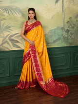 KcPc New Latest Cotton silk Bandhani Saree with Foil print Saree SWA
