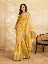 Partywear saree in banarasi style
