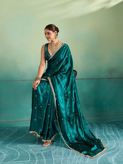 KcPc Premium Tissue Silk Saree with Rich Zardosi and Graceful Style   RAM
