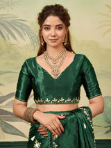 Buy Designer Saree with Handcrafted Cutdana Work KcPc