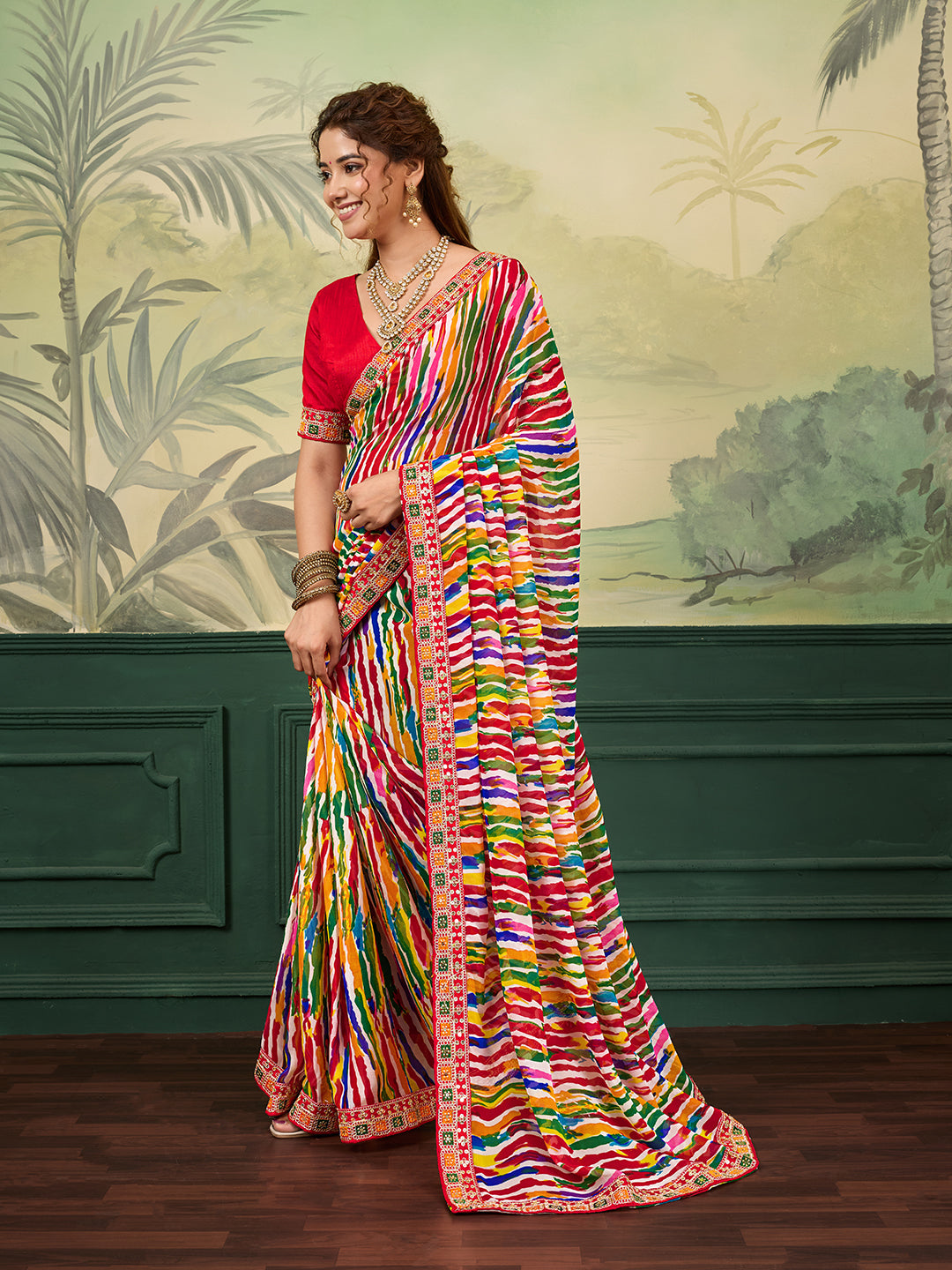 Leheriya Style saree under 1000