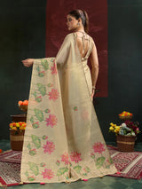 KcPc Elegant Tissue Silk Sarees with Traditional Tari Work GAN