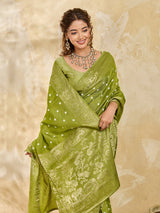 Buy New Elegant Bandhani Saree With Festive Wear KcPc