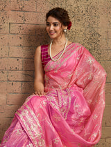 Buy New Latest Tissue Bollywood Style With Gotapatti Work Saree