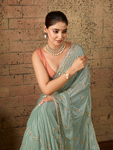 KcPc Elegant Chinon Silk Saree in Traditional Style with Gota Patti WorkSFS