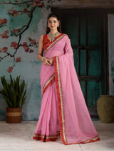 KcPc New Embroidery Bandhani Border Kota Doria New Saree SWA