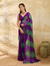  A wine colour saree with bandhani print under 500