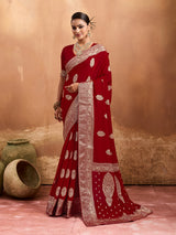 Chiffon Banarasi Neemzari saree